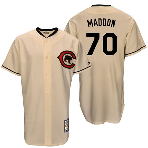 Mitchell And Ness Cubs #70 Joe Maddon Cream Throwback Stitched MLB Jersey